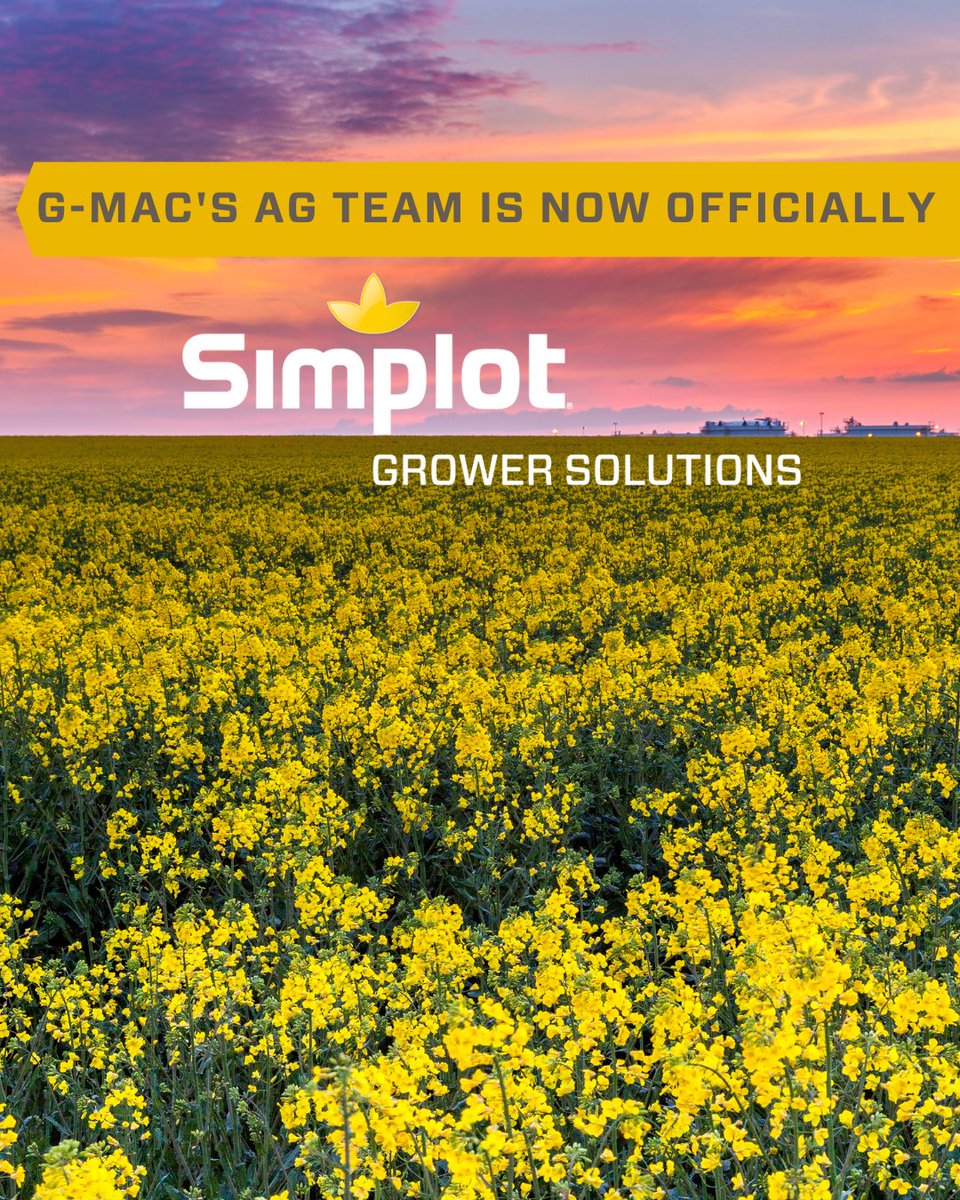 As of today, 1/9/2023, G-Mac’s Ag Team is now officially Simplot Grower Solutions! 🎉

We want to welcome all G-Mac’s employees and customers to SGS, and are excited to operate in Canada officially with 14 new locations. 🍁 To learn more, visit 🔗 simplotgrowersolutions.com