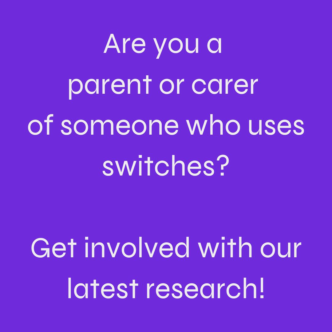 thepacecentre's tweet image. Please take part in our research.
If you use #switches or support someone who does, help make a BIG difference: forms.office.com/r/UDR52UA0yv
Help us to develop resources for more switch users.
#SwitchTechnology #SwitchDevelopment #AssistiveTechnology #Neurodisability #CerebralPalsy