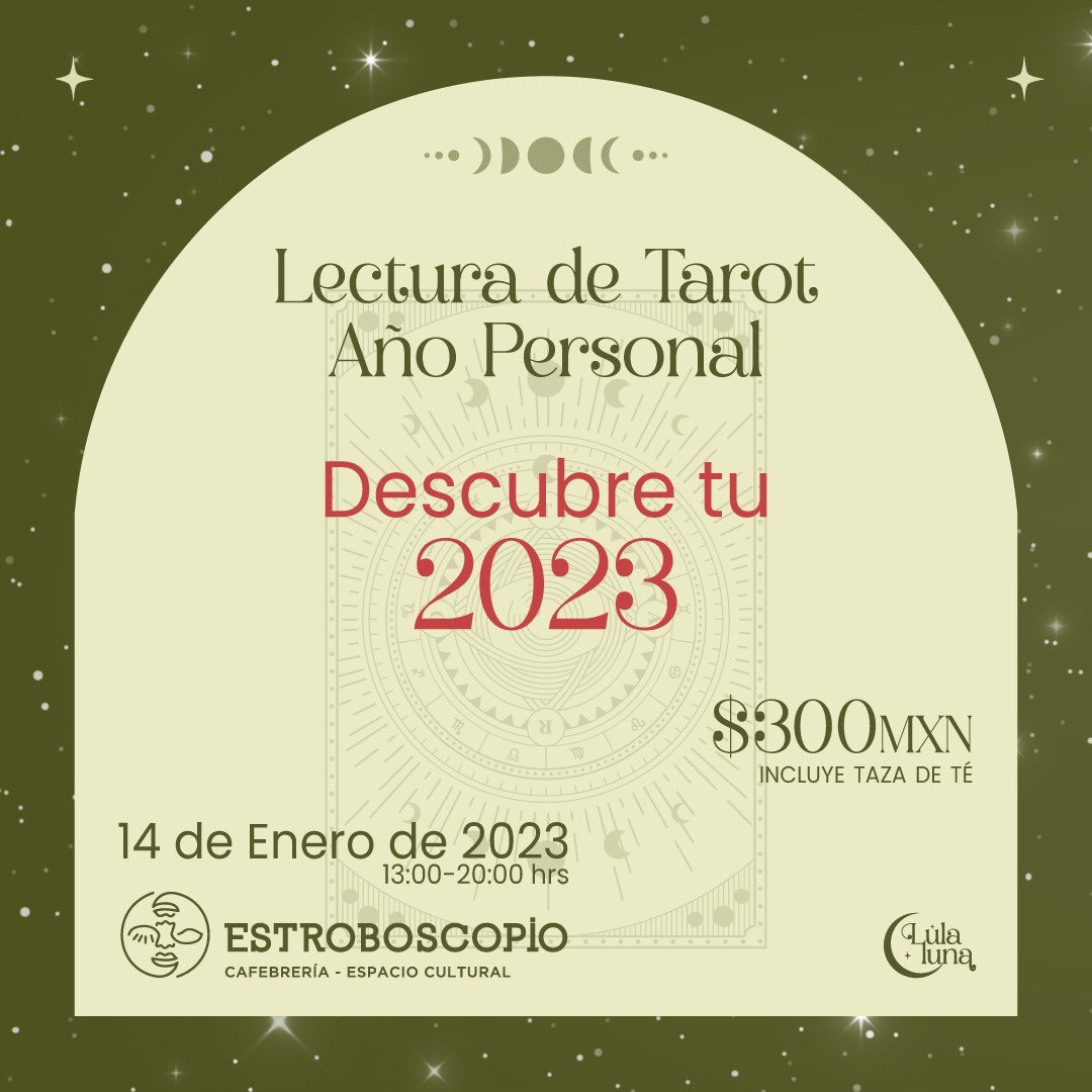 Todavía estás a tiempo de ganar claridad y planear tu 2023, exploremos las posibilidades que existen para ti en esta lectura de año personal. Podrás revisar que ha traido el año anterior y como lo puedes usar en las oportunidades que este ofrece para ti. 

<a href="/Lungii/">Lula Diez</a>