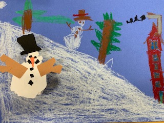 gcappsEES's tweet photo. Today we finished our snowman murals in Art.  We have loved having Ms. Fox as our Art Teacher while Ms. Murphy has been out.  We will miss you! @EphesusElem  @ephesusartroom #snowmanatnight #mixedmedia https://t.co/0WsjIMhNGX