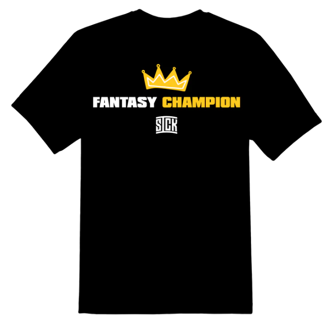 AndyMc81's tweet photo. Are you a #FantasyFootball champion 👑?

Now you can dress like one &amp; rub it in your league-mates faces! Or be a pro in this other 🔥 #NFL fantasy shirt.
➡️ https://t.co/JCpIcU8zsk

Pair it up with an epic 🏆, title belt or ring from @TrophySmack 💥 https://t.co/tvoTKKTDHd https://t.co/RpFPM3hZHk