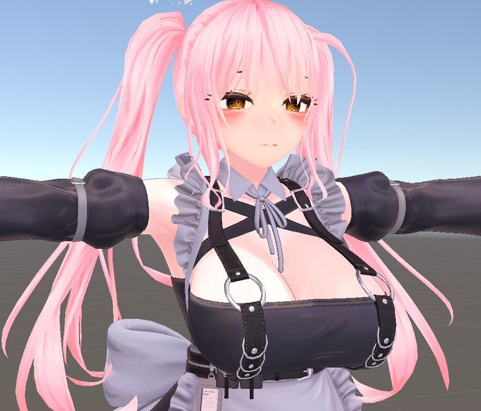 ハイライトがないメイドさん....! 