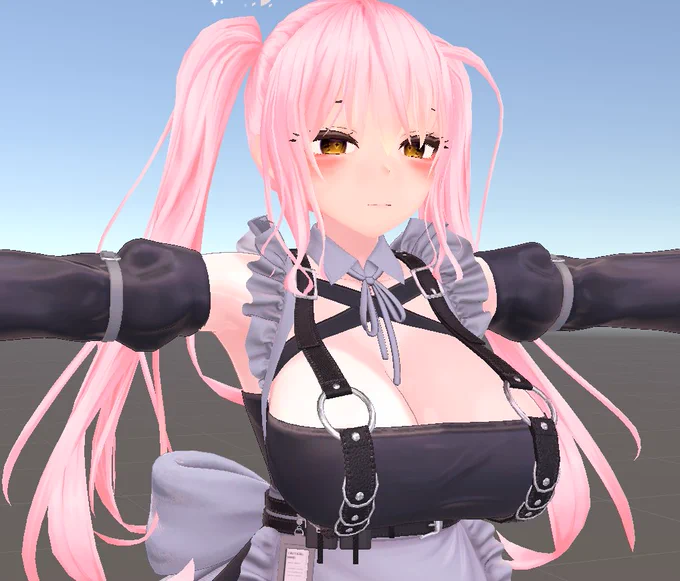 ハイライトがないメイドさん....! 