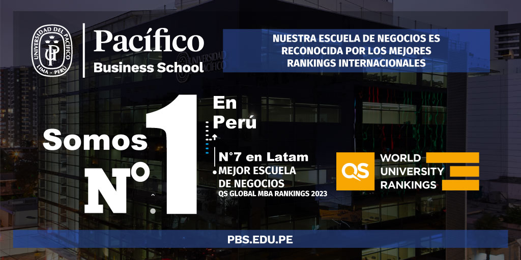PacificoBS's tweet photo. #OrgulloPBS | Hemos sido reconocidos como la escuela de negocios N°1 en el Perú y N°7 en Latam, según QS World University Rankings, en su ranking QS Global MBA Rankings 2023, confirmando así nuestro liderazgo en calidad educativa y nivel de enseñanza. https://t.co/dpNV6Udh8x