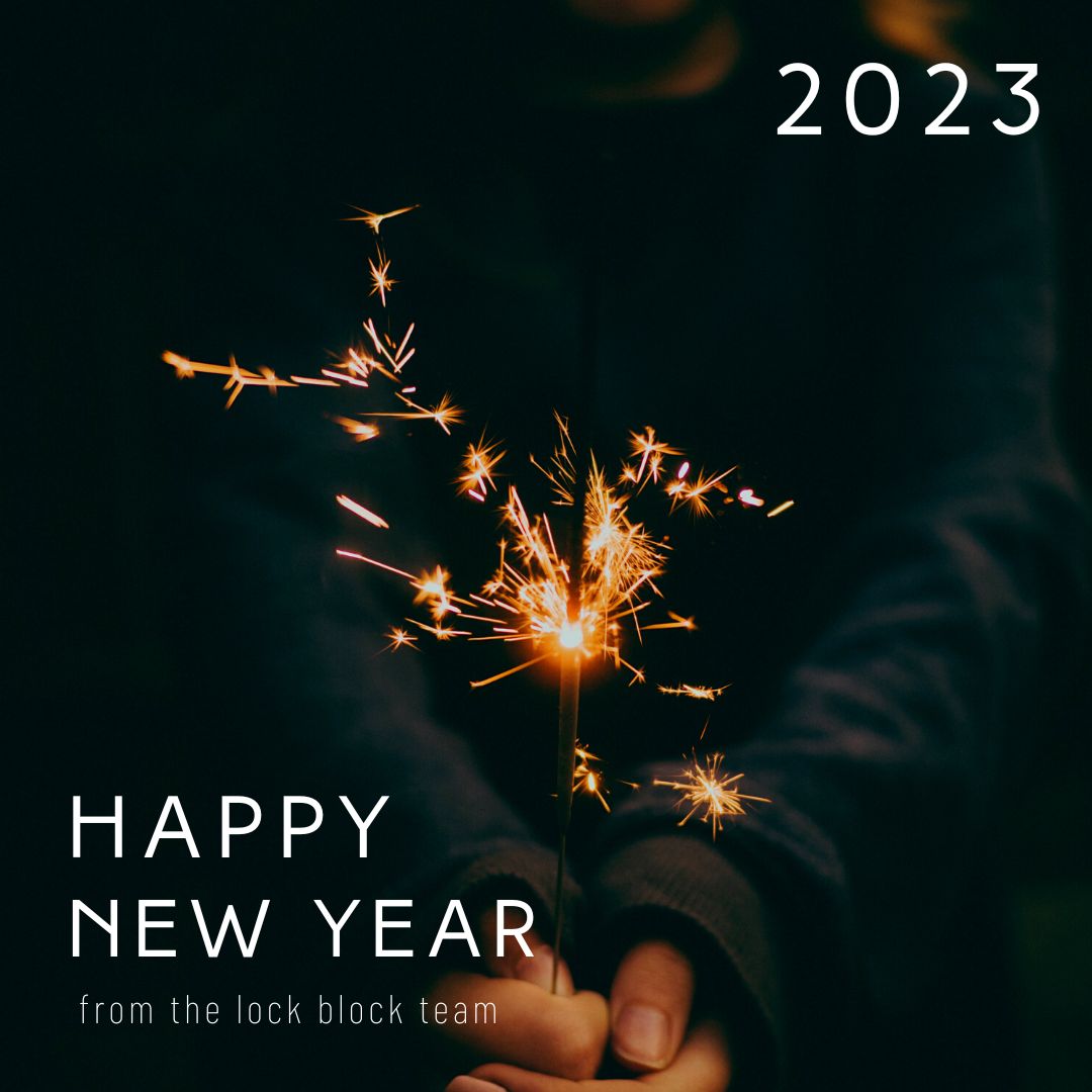 LockBlockLtd's tweet photo. Happy (late) New Year!

We hope everyone had a lovely new year and are ready to conquer 2023! 

#newyear #newyear2023 #2023 #construction https://t.co/FCUoeSoFQm