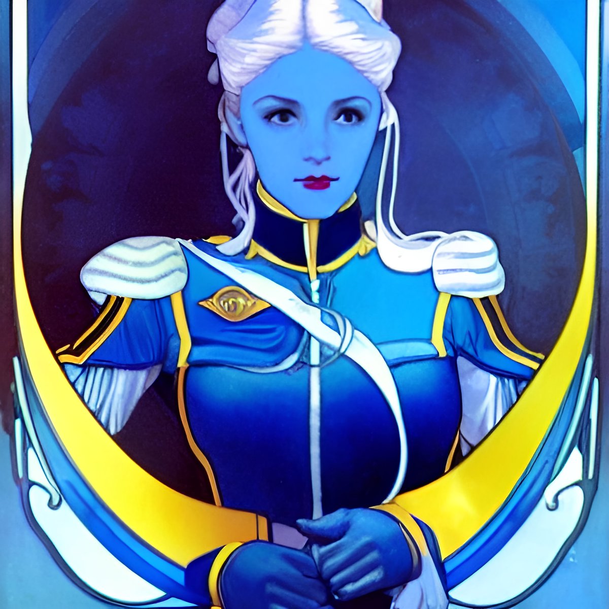 CaptainKestrel's tweet photo. Commander Altoria Enara (Fiction in Alt text) #AIArt #AIArtwork https://t.co/lOl8yVGe32