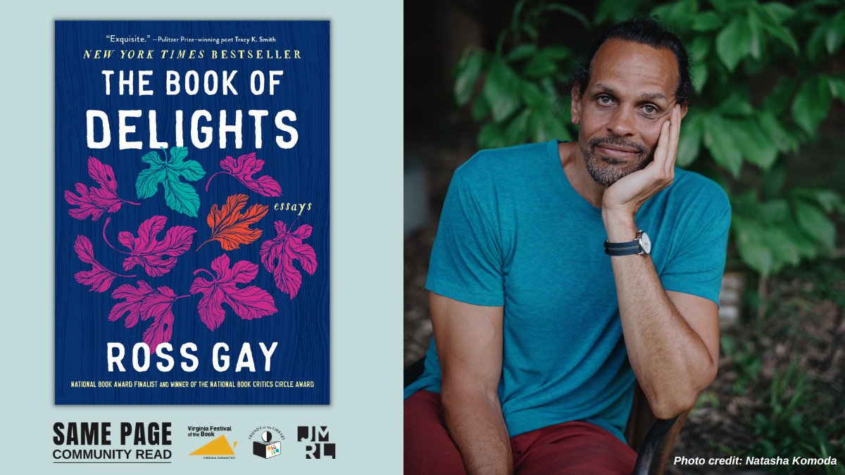 J_MRL (@j_mrl) on Twitter photo JMRL is pleased to announce that poet Ross Gay’s THE BOOK OF DELIGHTS is the 2023 Same Page Community Read selection. Stay tuned for more details coming soon! <a href="/VABookFest/">Virginia Festival of the Book</a> #jmrl #vabookfest #readingcommunity
📸 Natasha Komoda JMRL is pleased to announce that poet Ross Gay’s THE BOOK OF DELIGHTS is the 2023 Same Page Community Read selection. Stay tuned for more details coming soon! <a href="/VABookFest/">Virginia Festival of the Book</a> #jmrl #vabookfest #readingcommunity
📸 Natasha Komoda