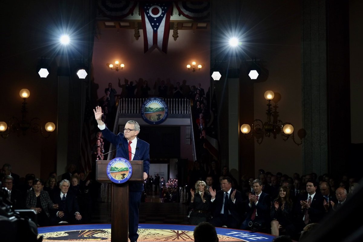 With faith, family, and friends, it was my honor to be sworn-in to serve as Governor of Ohio for a second term. I have never been more optimistic about our days ahead than I am right now. This is Ohio’s moment in history.