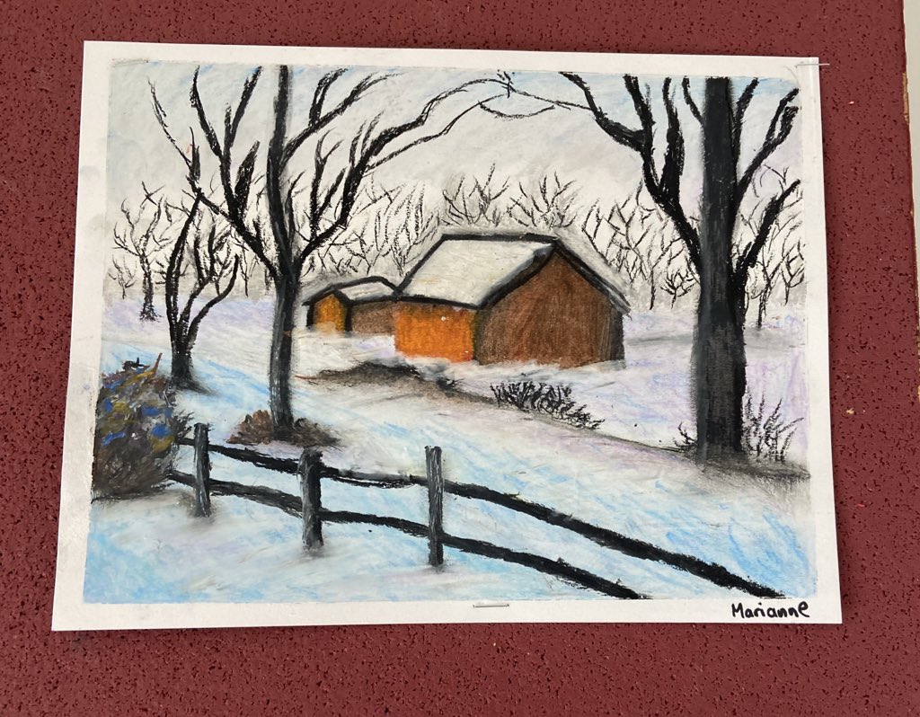 Mr_Litner's tweet photo. Grade 8 Pastel Art @StGregoryCS https://t.co/gZM8Z854pF