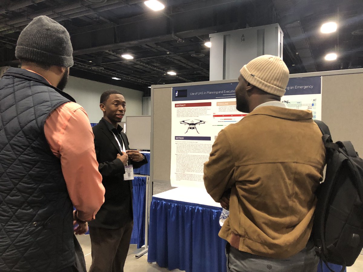 kultyrawat's tweet photo. Our Dwight Eisenhower Transportation Fellowship recipients (Jonathon, Danny, Etavian, and Chancellor) are doing @ECSU proud, presenting their research poster at the 2023 Transportation Research Board Conference in DC.
#trb2023 #ECSU #VikingPride https://t.co/9PXntdVm9P