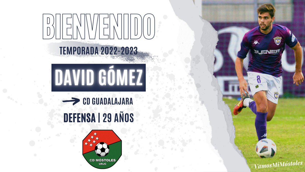 🔵 OFICIAL | ¡DAVID GÓMEZ (<a href="/Dgomez_4/">David Gómez Prieto</a>) es nuevo jugador del CD Móstoles!

El defensa de 29 años procede del <a href="/deporguada/">C.D. Guadalajara 🟣⚪️</a> de Segunda RFEF.

ℹ️ El futbolista ya vistió la azulona en la temporada 2017/2018.

💥Experiencia y polivalencia.

🔗 cdmostoles.com/pnfg/NPcd/NFG_…

#VamosMiMóstoles💙