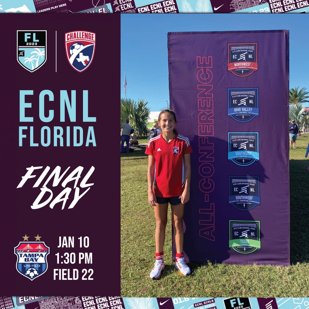 OliviaFeagin's tweet photo. Pumped for the final day of #ecnl Florida with the 05s! Can’t wait to see who comes to watch tomorrow! 🤩⚽️🔜🥅@Challenge05ECNL #ECNLFL #ecnl #ofsoccer #soccer https://t.co/bAnMMGNMmQ