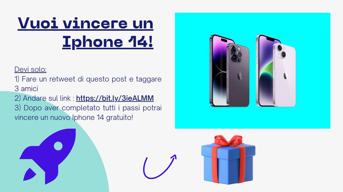 187erz_'s tweet photo. Vuoi vincere un Iphone 14 gratuito?
Completa tutti i passi del post e buona fortuna!

https://t.co/DhjwpQJkkT https://t.co/L02WpVSqNn