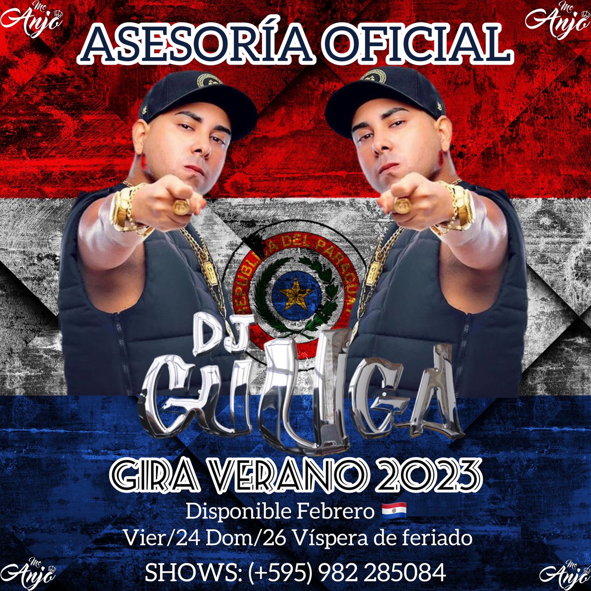 DJ GUUGA FEBRERO 2023 🇵🇾🔥
24/ VIER 26/ DOM víspera de feriado!
Shows Limitados 👇🏼 
(+595) 982 285084 📲
Mc Anjo Produções