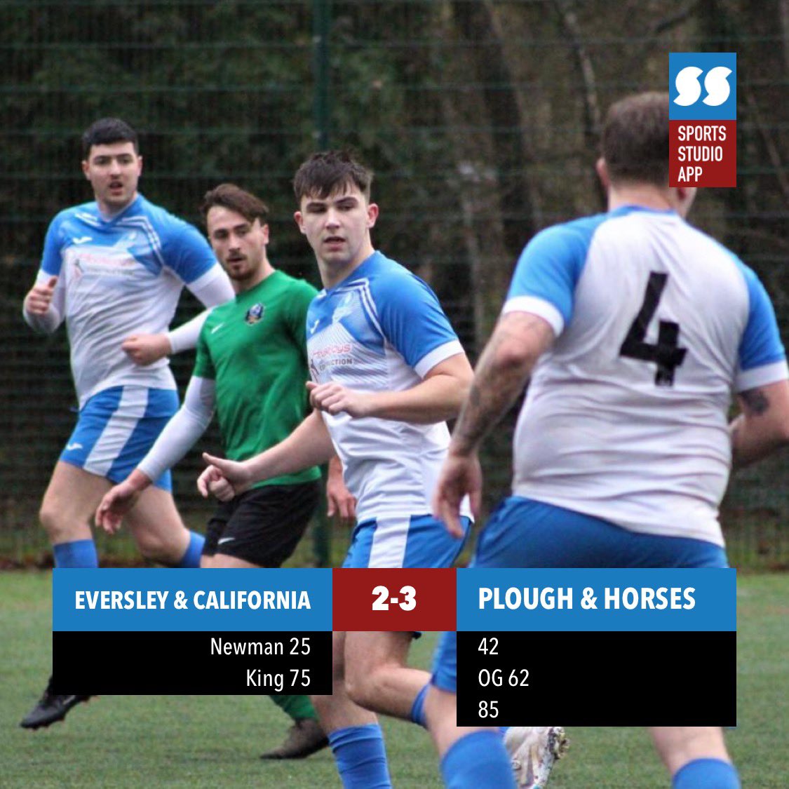 EversleySunday's tweet photo. Unfortunately the lads fell short this weekend with defeat against a strong Plough &amp; Horses side. Good luck in the next round lads! https://t.co/VPWP6wbYf4