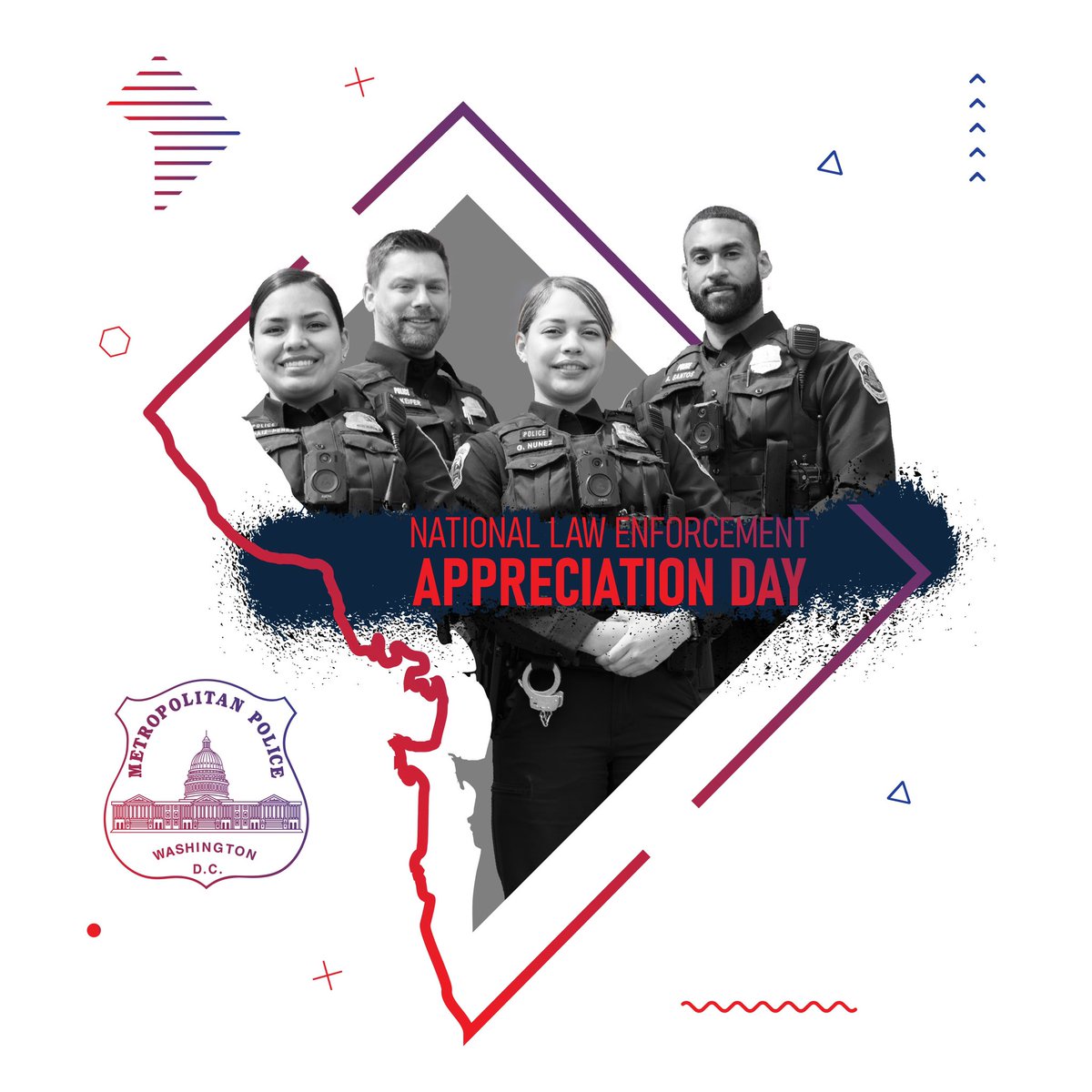 In honor of #NationalLawEnforcementAppreciationDay, we send our sincerest gratitude and appreciation to all law enforcement officers, especially our own MPD officers, for their service and sacrifice. Thank you for everything you do to keep our communities safe every day.