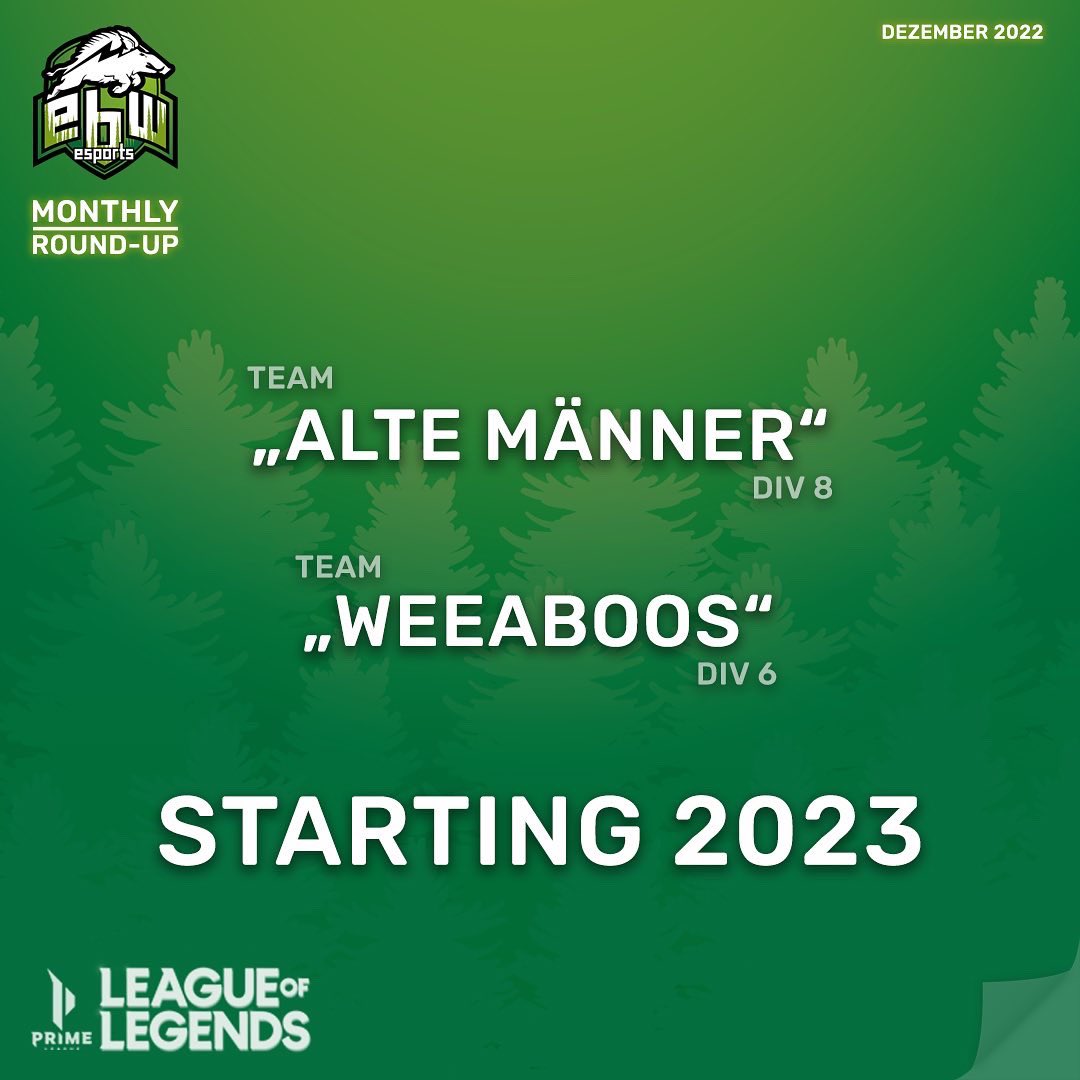 EbwEsports's tweet photo. 🌀 Monthly Round-Up Dezember
Mehr Infos auf Insta, Facebook oder der Homepage!
#yourlocalplayground #ebwesports #monthlyroundup #eberswalde #barnim #brandenburg #gaming #esports #esportsgermany #rocketleague #nitroleague #fifa22 #weekendleague #formularone #primeleague https://t.co/nFzqaMJbkx