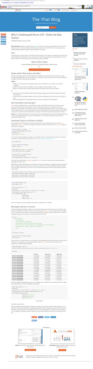 LGcommaI's tweet image. Es gibt keinem automatischen Übersetzer von R-Code in Python-Code, aber Sie können mit #rpy bzw. #rpy2 in #Python-Programmen R-Code verwenden.