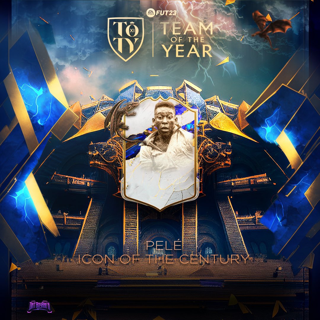 🚨 Pelé TOTY Icon 🇧🇷 

A special tribute to one of the GOATS? 

Collab w/ <a href="/DatBoyRafa/">DatBoyRafa</a> 🐐 #FIFA23