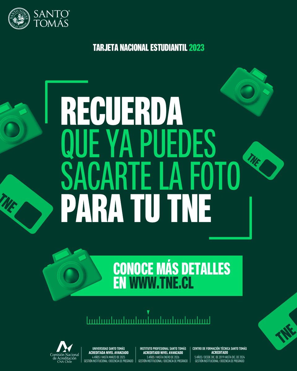 SantoTomas_PM's tweet photo. ¡Recuerda que ya se dio inicio al proceso #TómateLAFoto de la TNE! 📸 
👉 Conoce toda la información y más detalles en https://t.co/ARpDpvvEWN https://t.co/zJQMWh983C