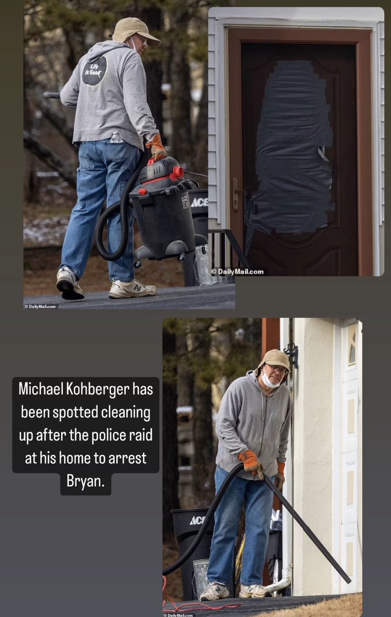 Michael Kohberger out cleaning up his home after police raid. #bryankoberger #IdahoFour #IdahoStudentsSuspect #moscowidaho #Moscow4