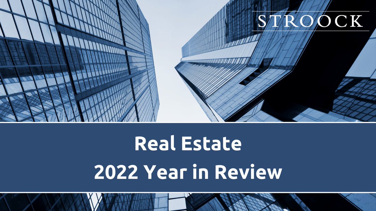 Stroock Real Estate tweet media