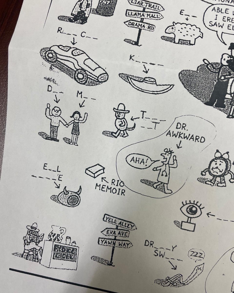 We worked in the partners to these picture clues and background word knowledge to figure out these palindromes!