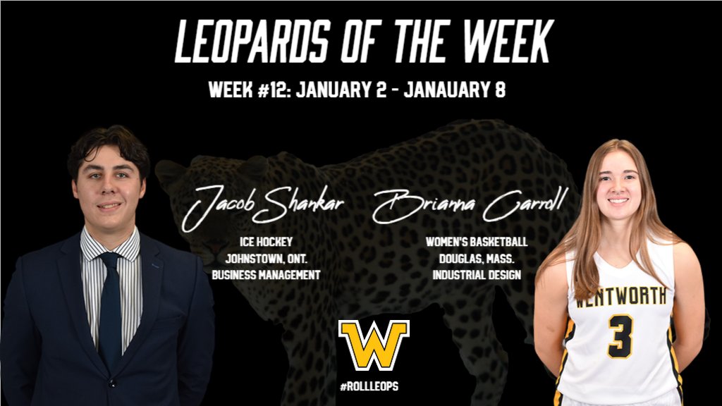 Shankar, Carroll Named Leopards of the Week 

wentworthathletics.com/x/urgb5