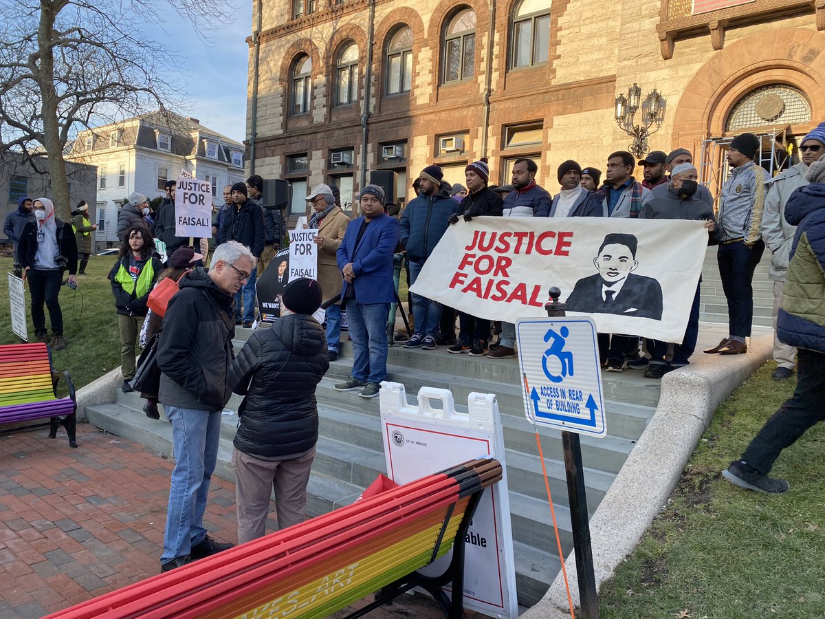 MaryWCVB's tweet photo. Right Now: Anger and frustration boil over at Cambridge City Hall over the deadly police shooting of 20 yr old Sayed Faisal. The community wants answers &amp; justice for this UMass student who they say needed help, not a police bullet. #WCVB https://t.co/EsUInm9DiH