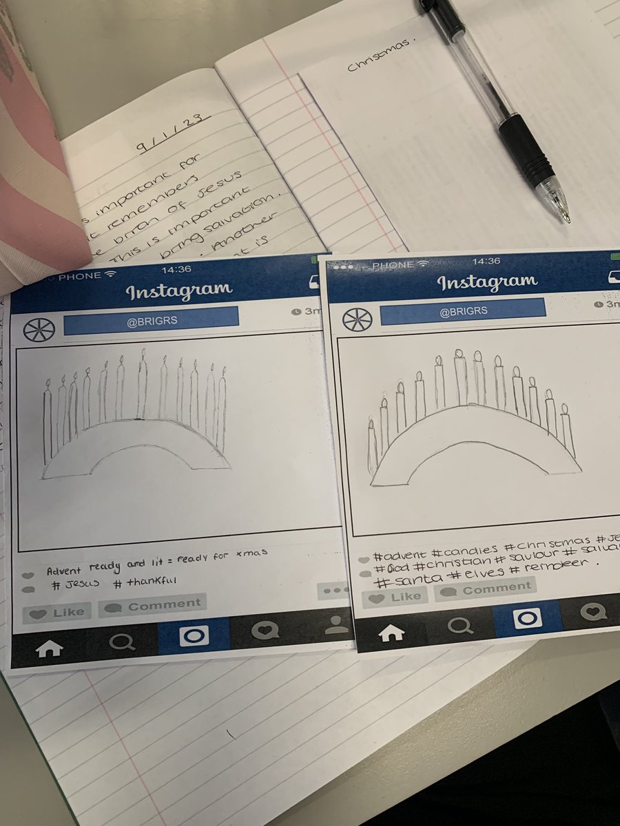 MissKBrennan_'s tweet photo. Our Y10s have been creating Instagram posts on the religious meaning of Christmas, what do you think 👀 @BrigshawRS https://t.co/a9y2WtLFjc
