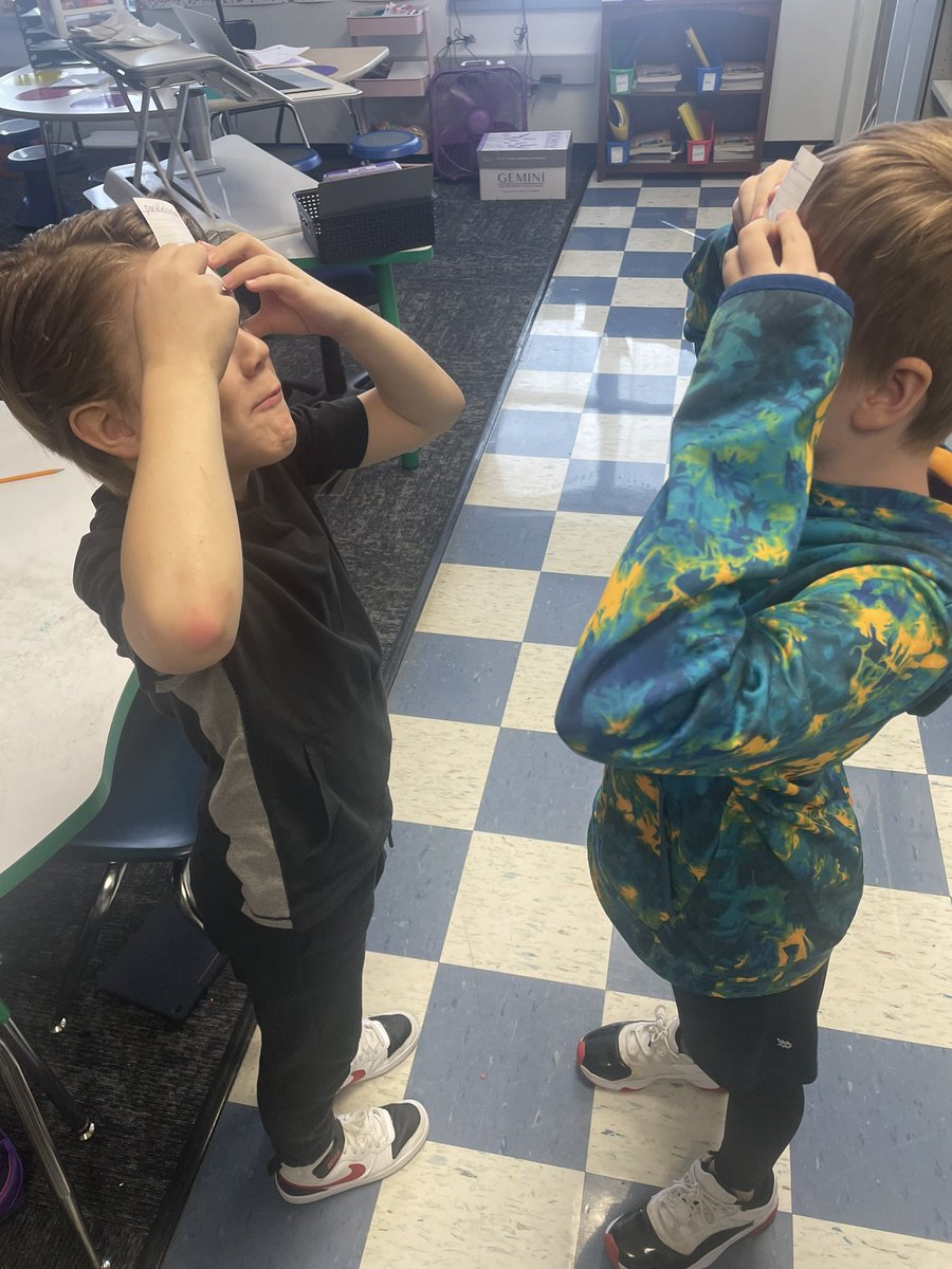 MrsDardenHLE's tweet image. These @HLEMustangs second graders are using the Lead4Ward strategy Who Am I? to practice for our vocabulary-rich geometry unit! #MathKISDMonthlyChallenge @KISDMathSquad