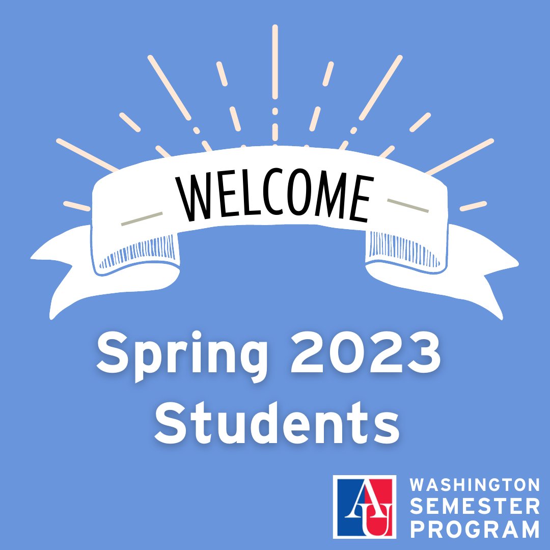 AU_WSP's tweet photo. Welcome to Spring 2023 WSP Students! We cannot wait to meet all you this week at orientation.

The schedule was sent out Friday. Please make sure you review it so you are aware of all the sessions and events scheduled for you! https://t.co/kDCG6GaO9l