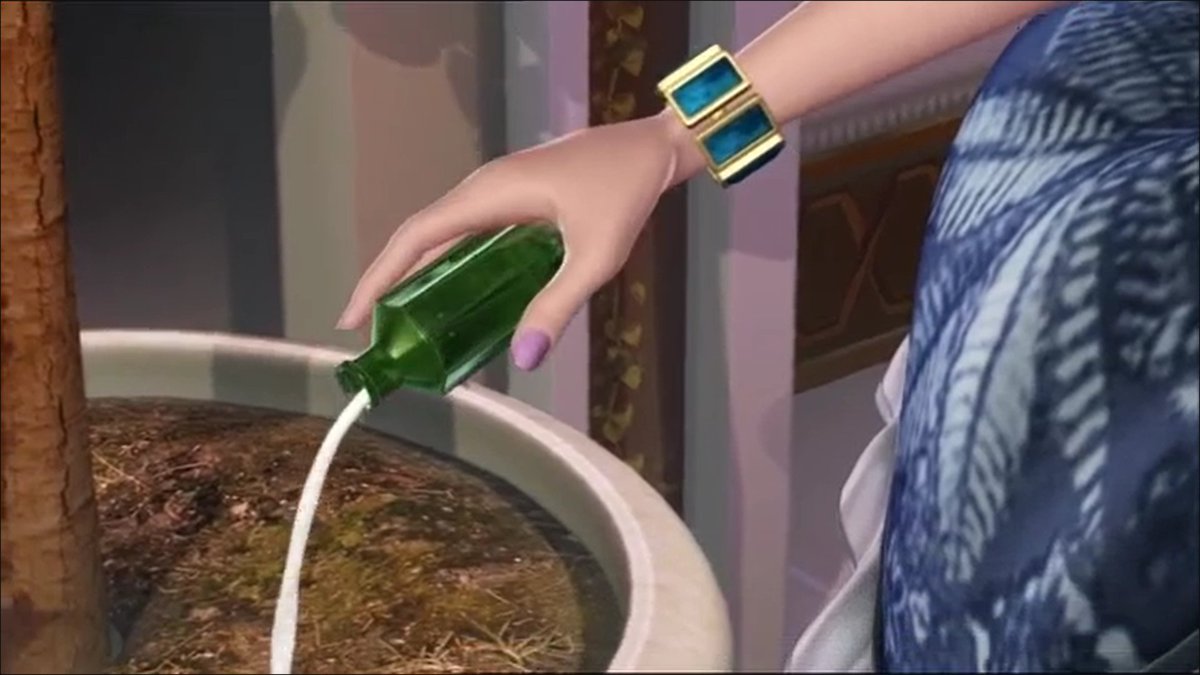 TrevorWells98's tweet photo. @FilmsQuirky @bales1181 January 10: Watering Houseplants 💦 🌳
#Bales2023FilmChallenge #FilmTwitter 📽️🎬
#BarbieInThe12DancingPrincesses (2006)
Duchess Rowena "waters" a houseplant with the elixir meant for her ailing cousin King Randolph, whom she's poisoning as part of a plan to take over his kingdom. https://t.co/EdwtiqmhQ2