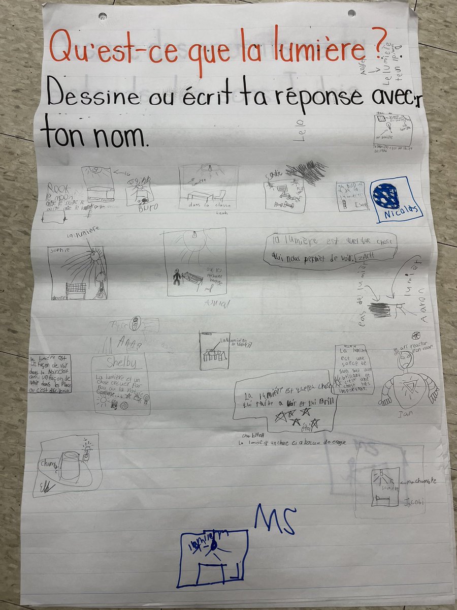 petitshumains's tweet photo. Nous avons commencé notre unité de sciences: son et lumière 💡Les élèves partagent leurs connaissances   préalables au sujet du son et de la lumière. @CscProvidence @EECSMBourgeoys https://t.co/O3veaT0gHs