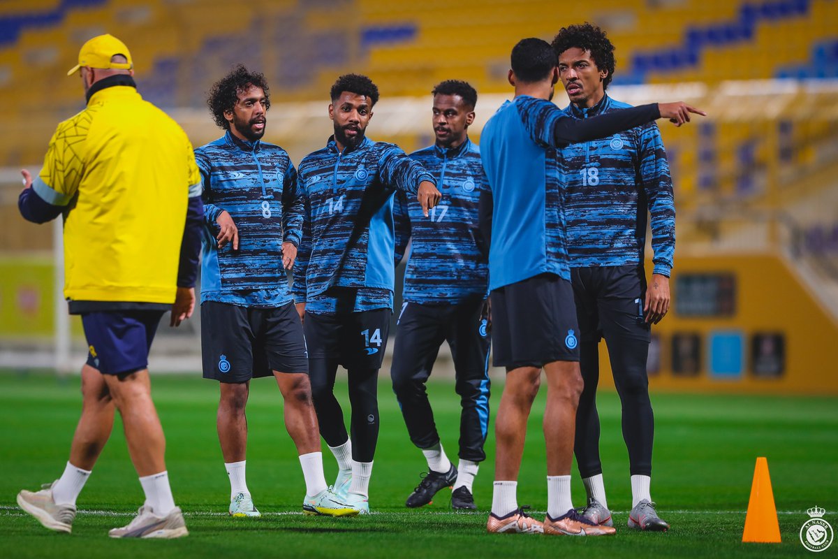 AlNassrFC's tweet photo. بدأنا الاستعداد لمباراة #النصر_الشباب 💛 https://t.co/6DySXBLzC1