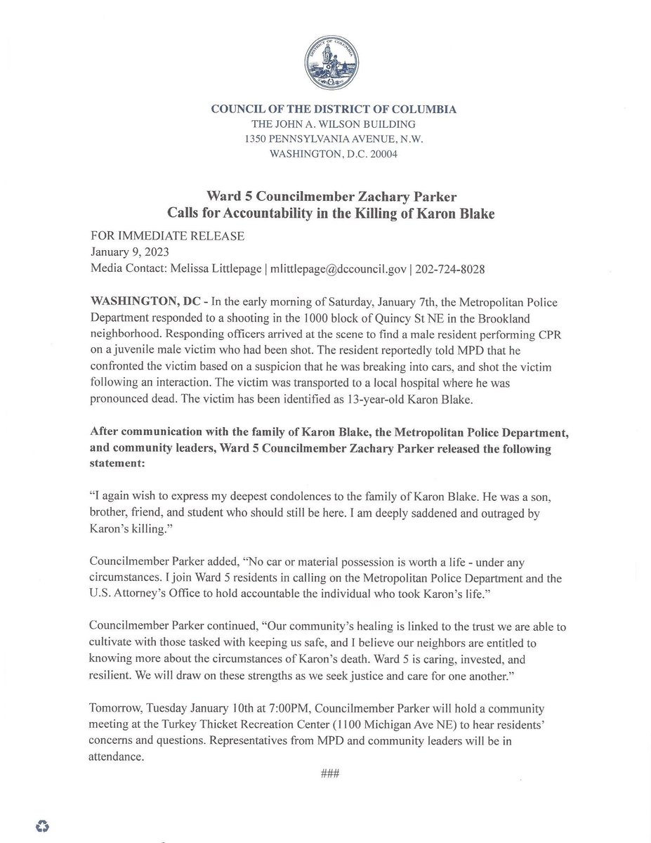 Councilmember Zachary Parker tweet media
