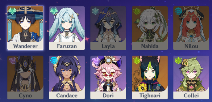 NonoKuya's tweet photo. Waiting on how Alhaitham's banner will treat me, but hey :D With my stunted activity I'm surprised I got any of the ones I wanted https://t.co/iXqwd6GFti