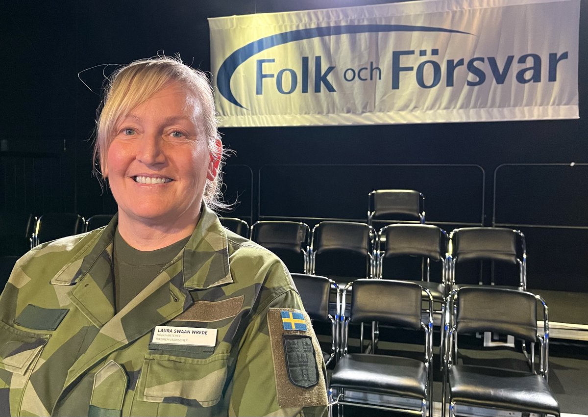 Rikshemvärnschefen Laura Swaan Wrede deltog i paneldebatt om försvarsvilja vid @FolkochForsvar i Sälen. #fofrk #hemvärnet