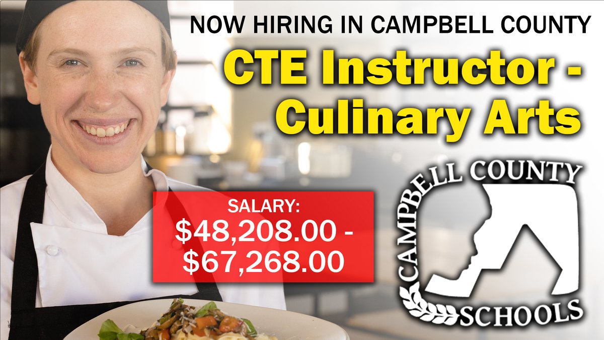 Do you have experience in the food service industry? Want to switch gears to a rewarding career of teaching youth? Campbell County (VA) Public Schools has an immediate need for an Instructor of Culinary Arts. Apply now at campbellcountyva.tedk12.com/hire/ViewJob.a…