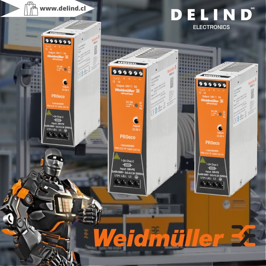 delindchile's tweet image. El poder Alemán de sus fuentes de poder las encuentras en Delind Electronics.
#delind #weidmüller #fuentesdepoder #powersuply #industria #automatización #robotica #electronica