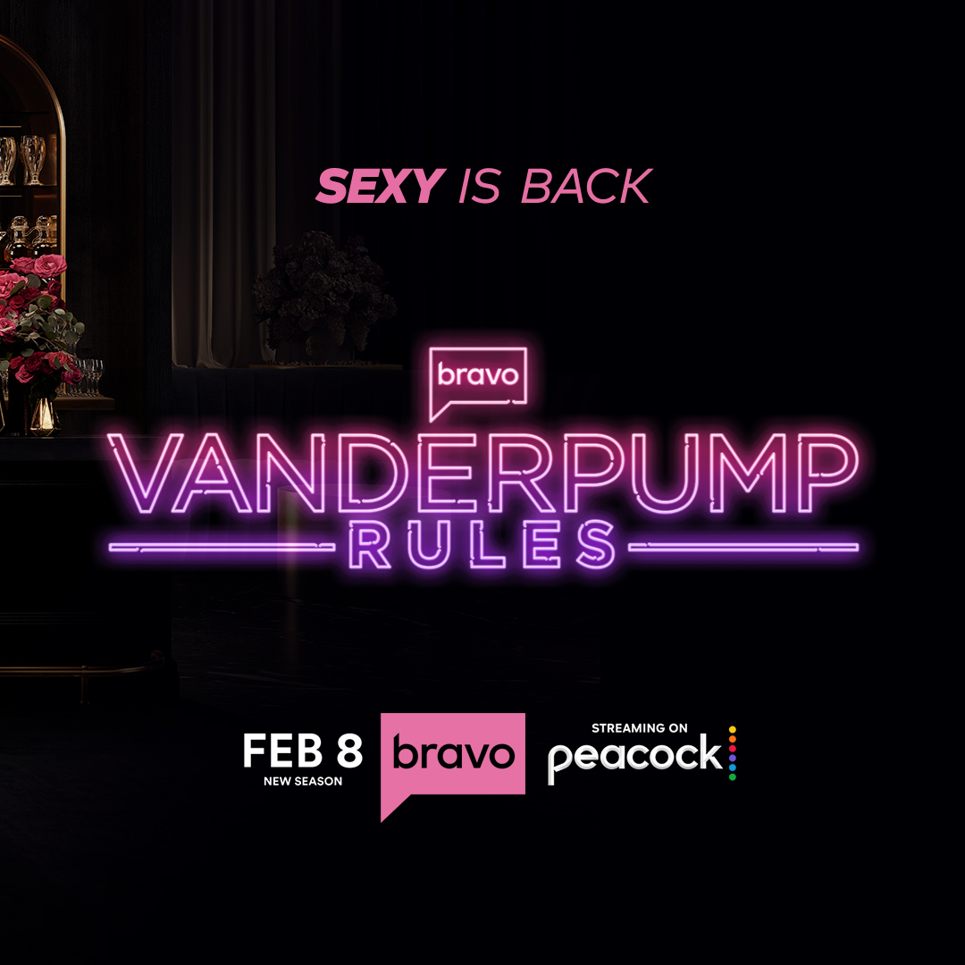 BravoTV's tweet photo. Raise your glass if you’re ready for Season 10 of #PumpRules! 🥂 Don't miss the season premiere Feb. 8! To watch the trailer head to: https://t.co/BghJnWiZTg https://t.co/Bt33GWWoCc