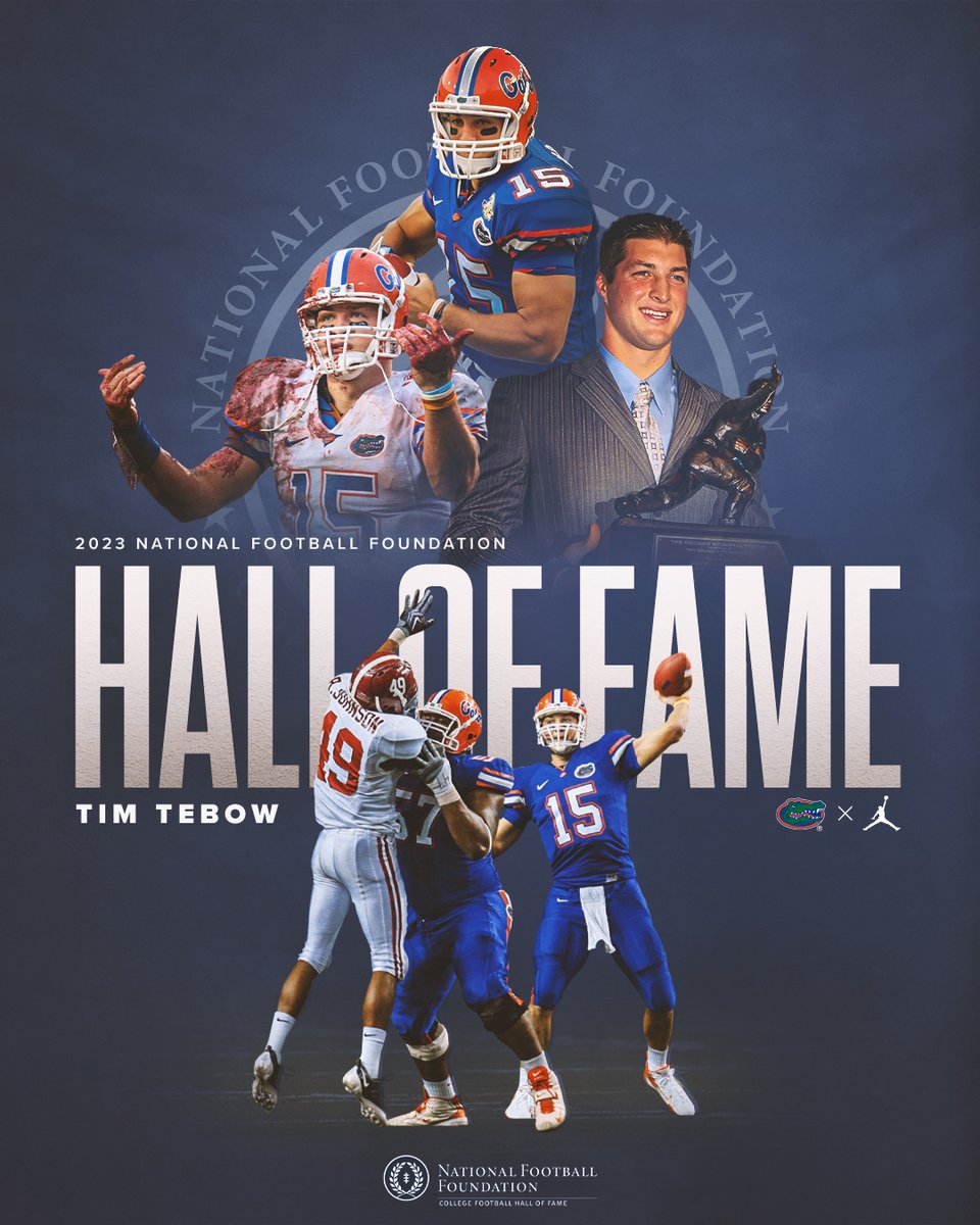 GatorsFB's tweet photo. Congratulations to the one and only @TimTebow on being elected to the College Football Hall of Fame!

🔗 https://t.co/8mW4uuDXXi

#GoGators | @cfbhall https://t.co/7eUYixGHhW