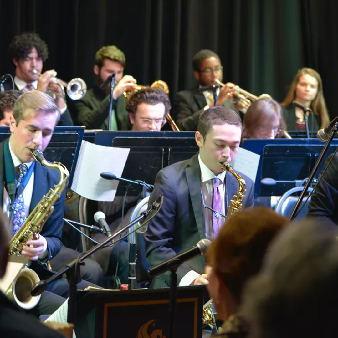 CFjazz's tweet photo. Featuring the finest jazz performers from @UCF and led by program director and accomplished saxophonist Jeff Rupert, UCF’s Flying Horse Big Band will perform on Feb 12 at 3pm @bluebambooarts. Tickets: https://t.co/hm5N5o8HsL https://t.co/zC8zTiEk5y