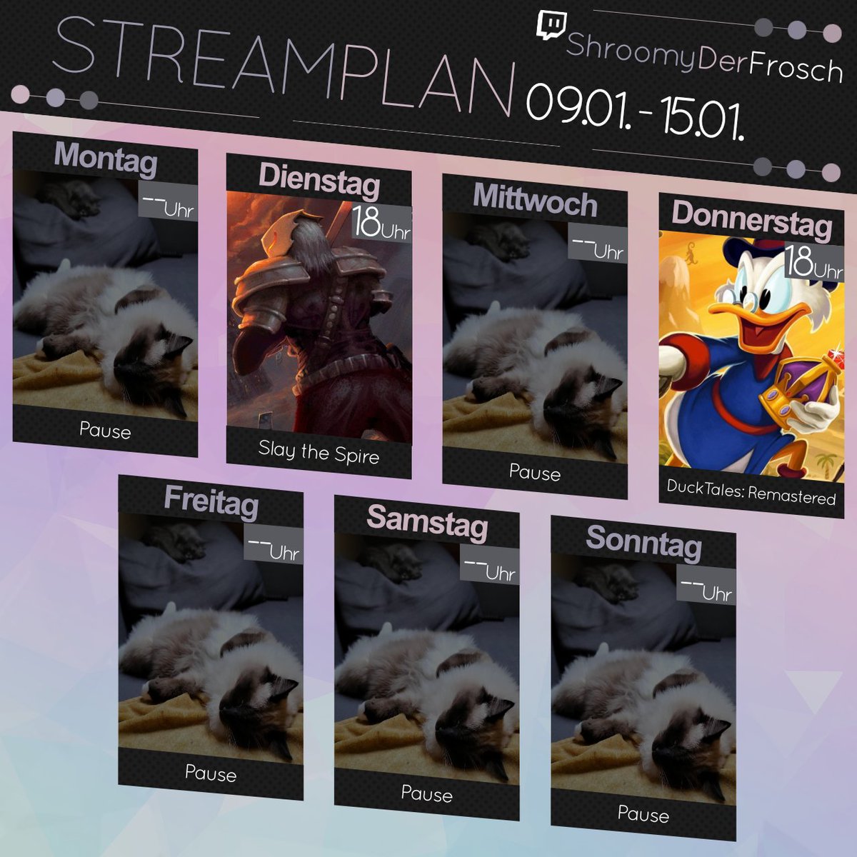 Neue Woche, neuer Streamingplan! 🙌
... dieses Mal stimmt auch das Datum.
