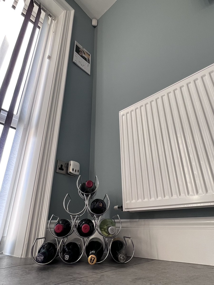 StansfieldDean's tweet photo. First post of 23! @ZinsserUK for our use of Bin. Sealed all those water stains away! &amp; enabled @duluxuk diamond Matt ceilings to shine so bright. 
Walls are durable Matt @JohnstonesDC 💪🏼 really making this kitchen go from gloomy to boomy 😉👌🏼

Love a good rack 🍷 
Cheers  
@ https://t.co/ROKFTu6bJc