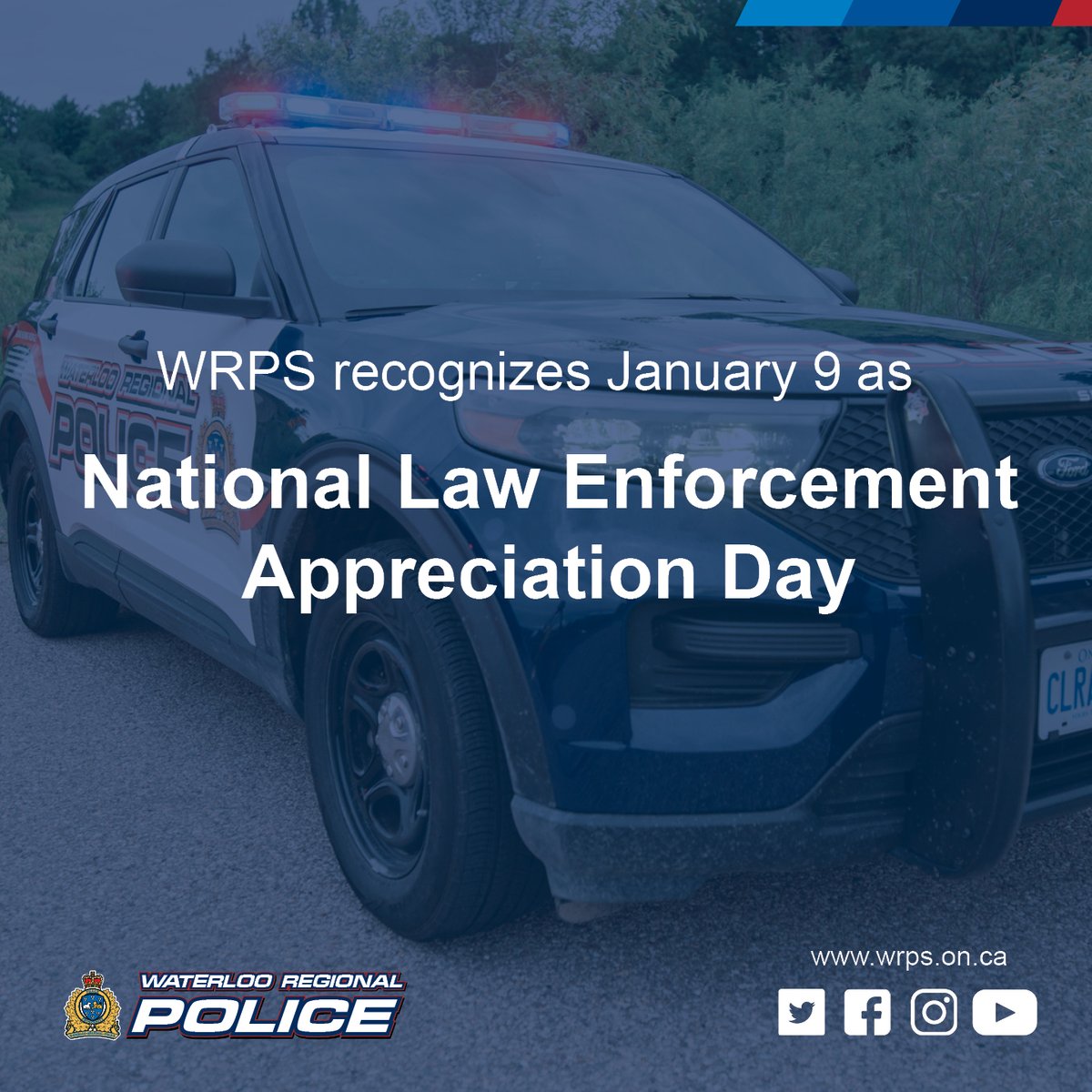 WRPSToday's tweet photo. Today, and every day, we say thank you to all of our members for their dedication to ensuring that everyone in the Waterloo Region is safe.

You truly are, #PeopleHelpingPeople.
#NationalLawEnforcementAppreciationDay https://t.co/6pyz1EAuZ6