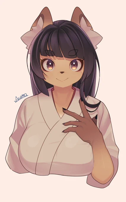 色々塗り方試してみたコメナさん 
