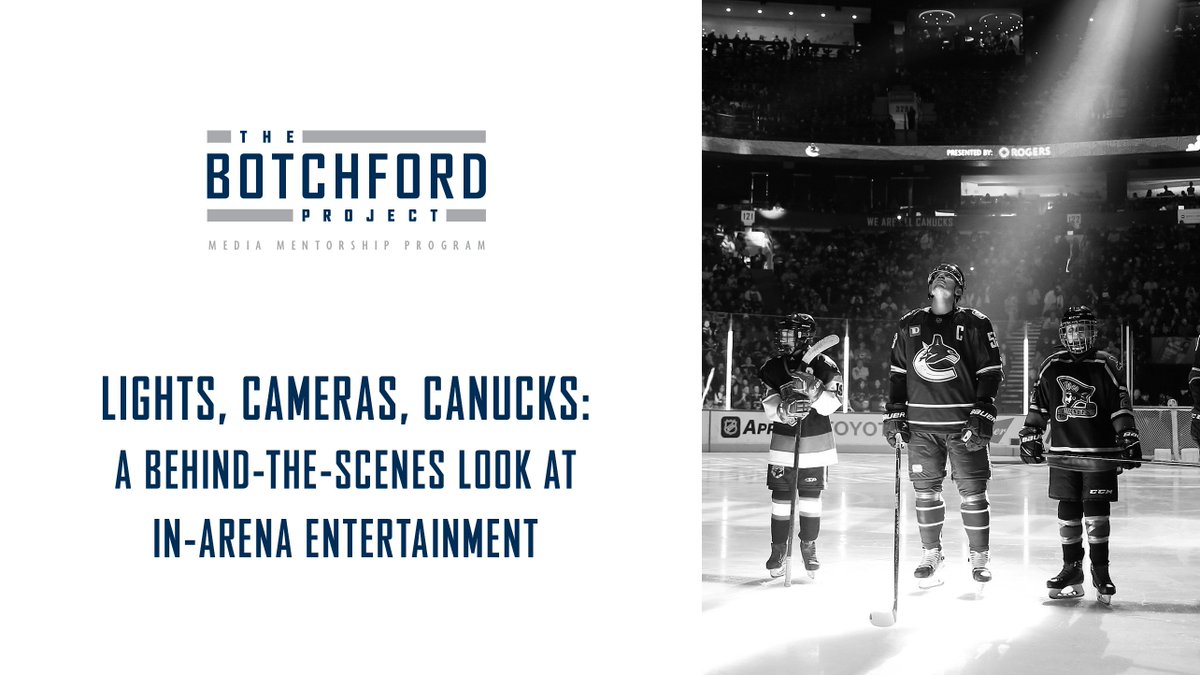 Lights, Cameras, Canucks, by Ally Penders

Botchford Project participant, <a href="/AllyPenders/">Ally Penders</a>, gives a behind-the-scenes look at the #Canucks in-arena entertainment.

READ | vancanucks.co/3XgC78j