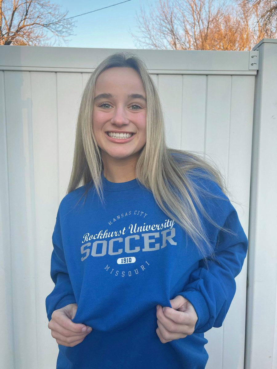 piper18mcguire's tweet photo. Extremely blessed and humbled to be  announcing my commitment to Rockhurst University to continue my academic and athletic career. Big thank you to all the coaches, family, and friends who have helped me through this process. 💙@RU_WomensSoccer @GirlsSoccerALHS @Majestic_402 https://t.co/VDPtctWoz0