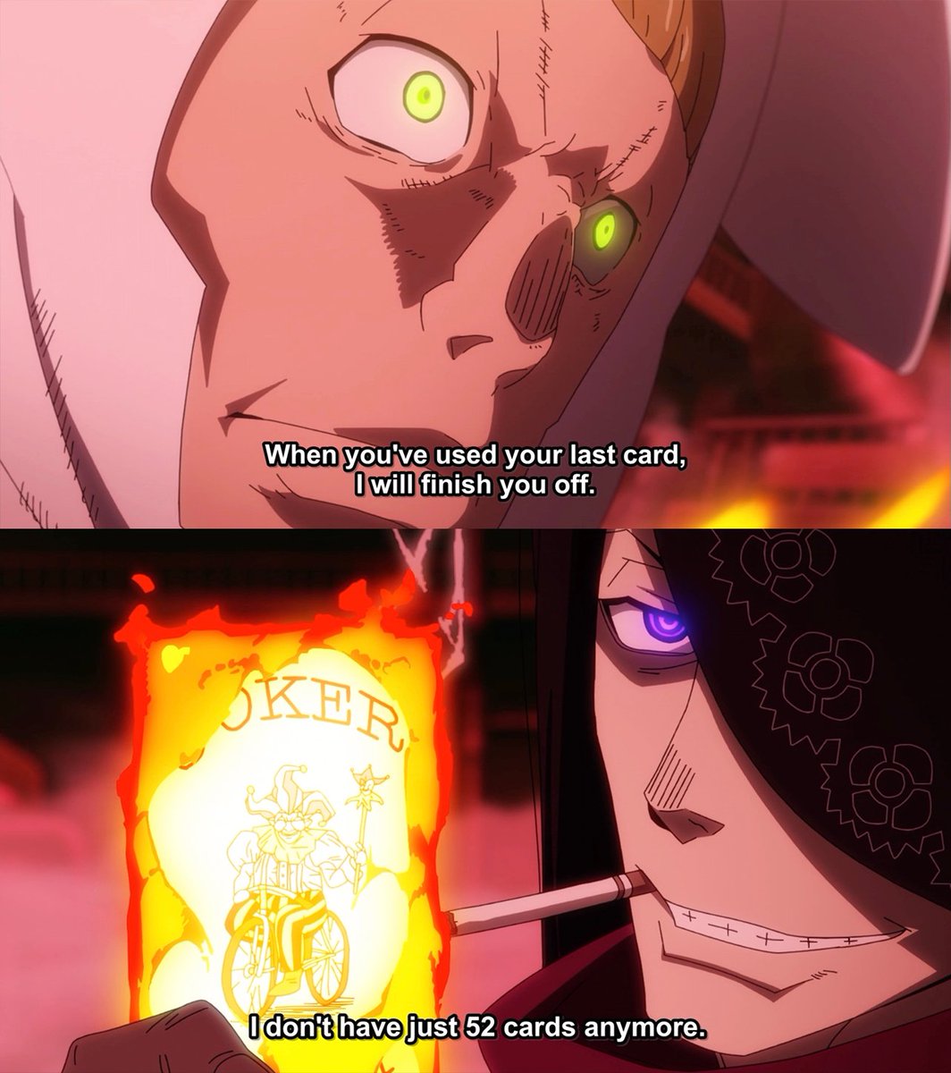 FireForceAnime's tweet photo. Well played 🃏 https://t.co/RMuBSm3HhI